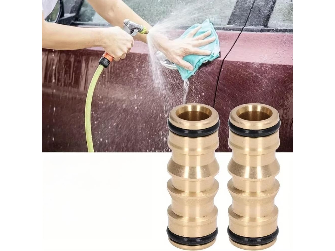 Conexão Dupla De Latão, Rápida Para Mangueira, Conector Mangueira