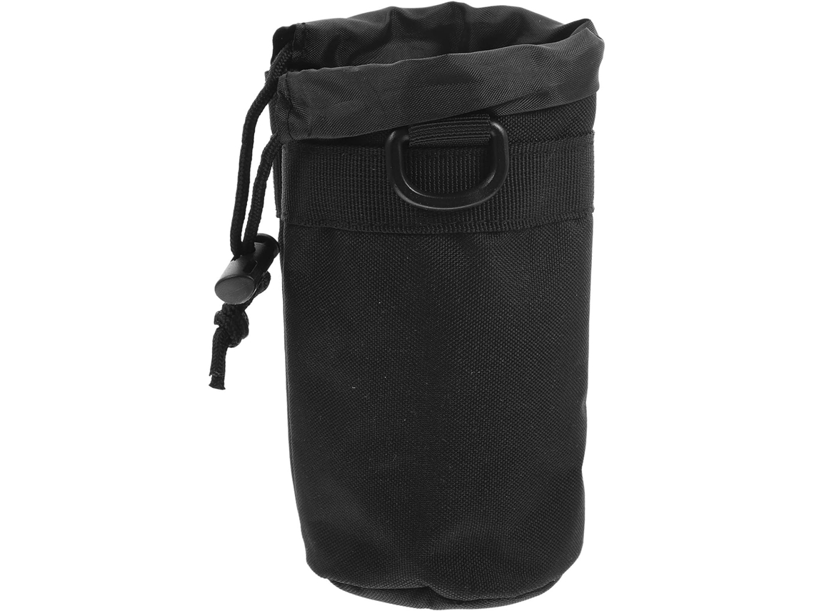 Capa Protetora Portátil Para Garrafa Em Tecido Oxford Preto, Leve E Durável, Oferece Proteção Completa.
