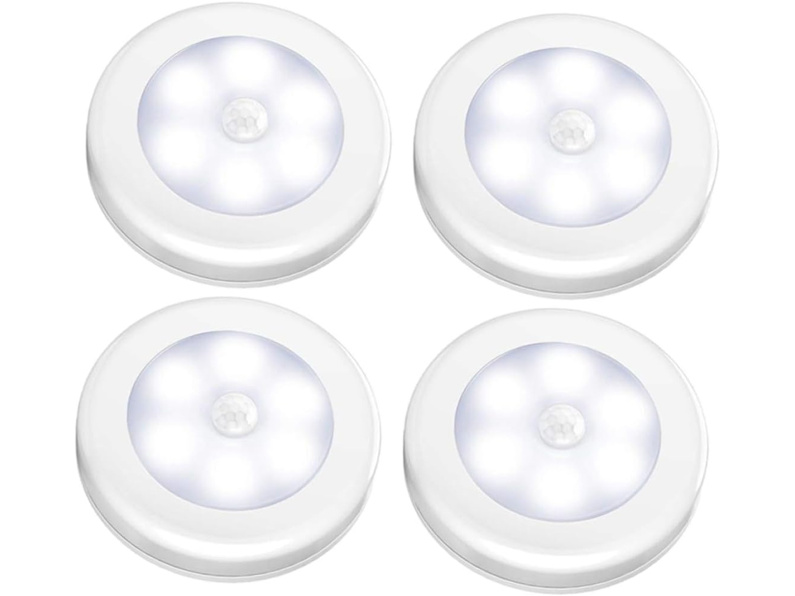 Bestyash Luz Noturna Com Sensor De Movimento Conjunto 4 Peças Abs