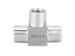 Conector De Tubería De 3 Vías Con Rosca Hembra Bspp Acero Inoxidable 3/8 Pulg Fitting Conector