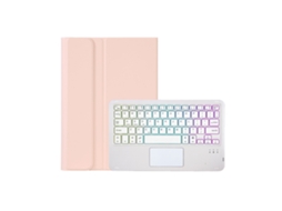 Capa de Teclado Bluetooth para Oppo Pad Air 2 11.4 com luz de fundo gradiente (rosa)