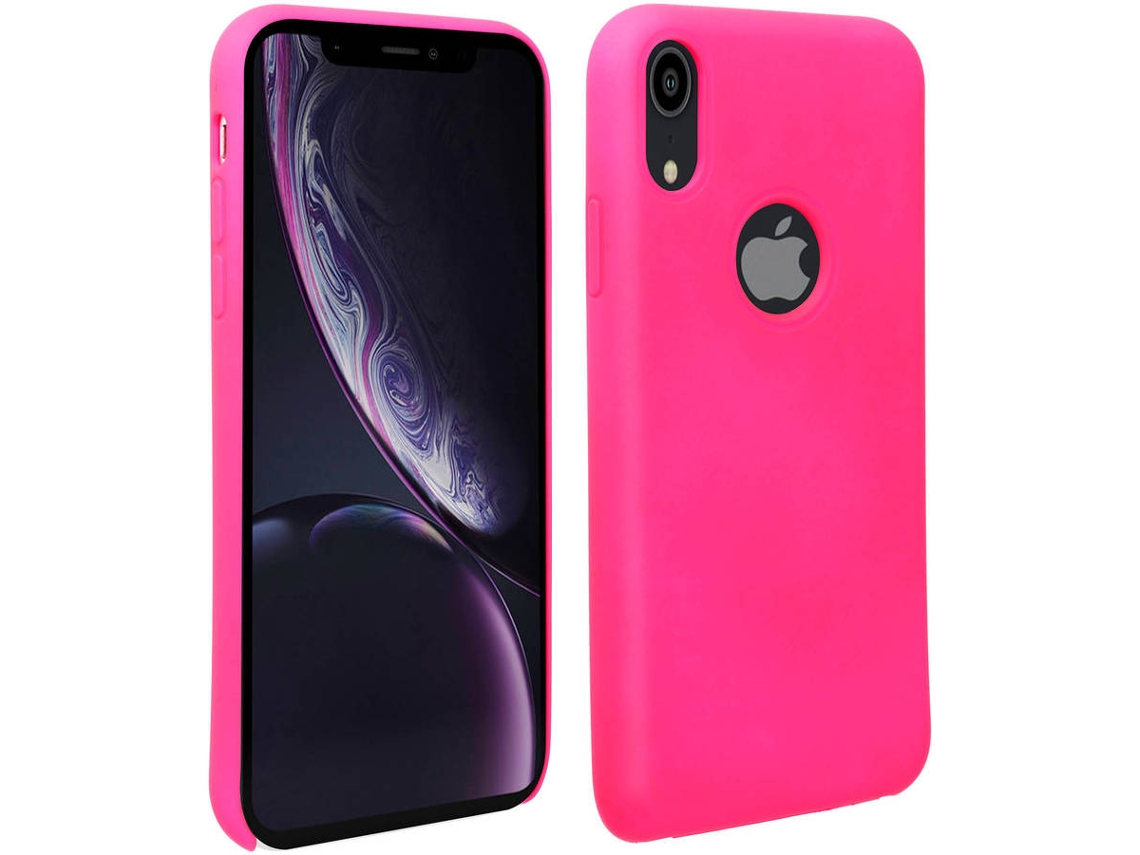 Capa iPhone XR AVIZAR Silicone Rosa Worten.pt