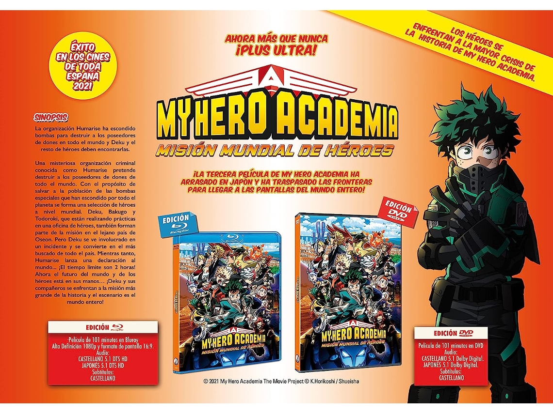 DVD Boku no Hero Academia: World Heroes Mission / My Hero Academia: Misión  Mundial de Héroes