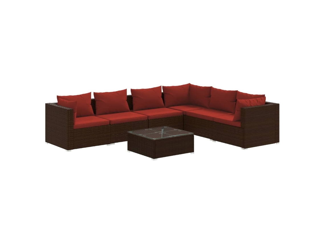 Garden Lounge Set, Garden Lounge Sets Vidaxl Marrom Rattan / Vime (n/a)