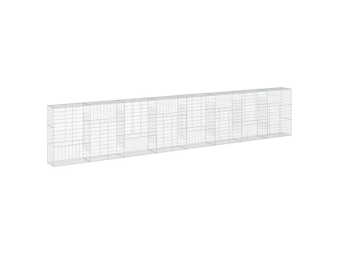Gabion Basket, Gabion Baskets Vidaxl Prateado Ferro (800 X 50 X 150 Cm)