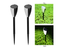 Luz De Gramado Solar Led 2pcs Integrada À Prova D'água