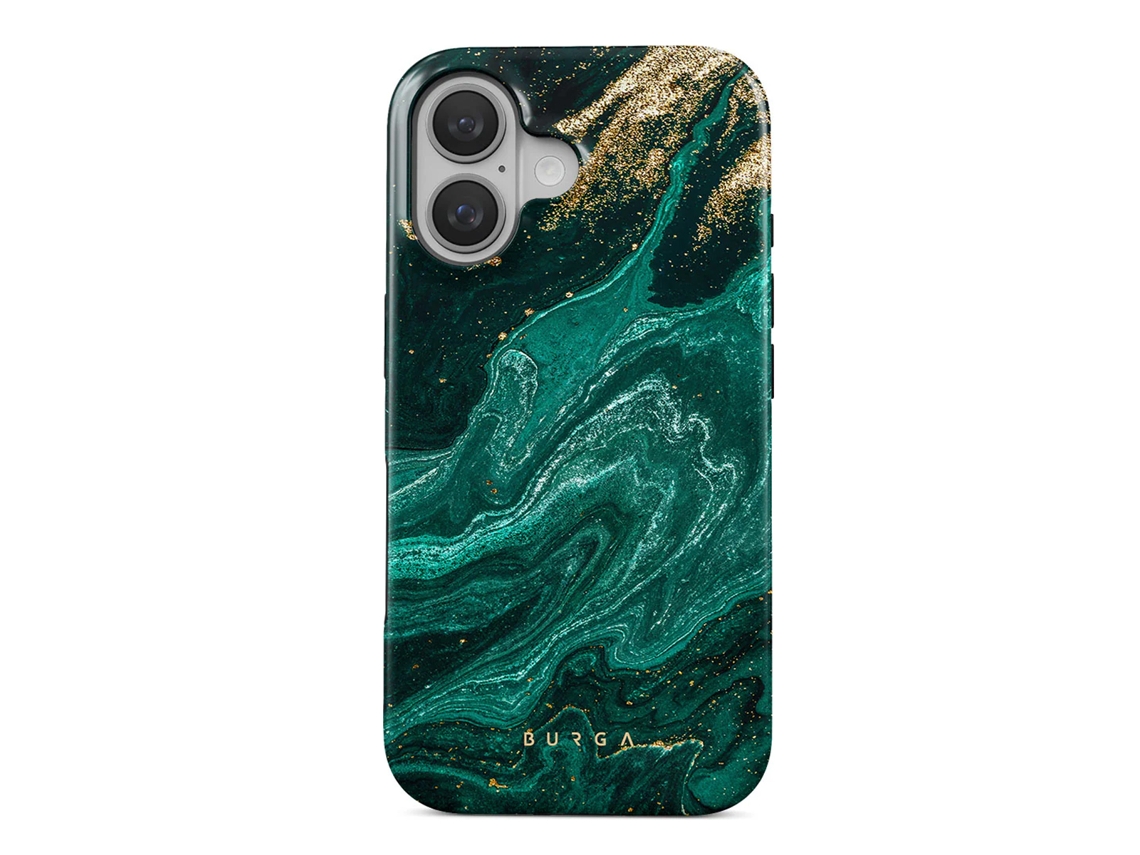 Burga Capa Para Iphone 16 Motivos Emerald Pool Ultra Rígida A Prueba De Golpes Verde Escuro