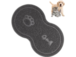 Cinza 1 X Tapete para Comida de Animais de Estimação 45 X 26 Cm Antiderrapante para Tigela de Cães e Gatos Adequado para Alimentos Secos AQUAFORGE