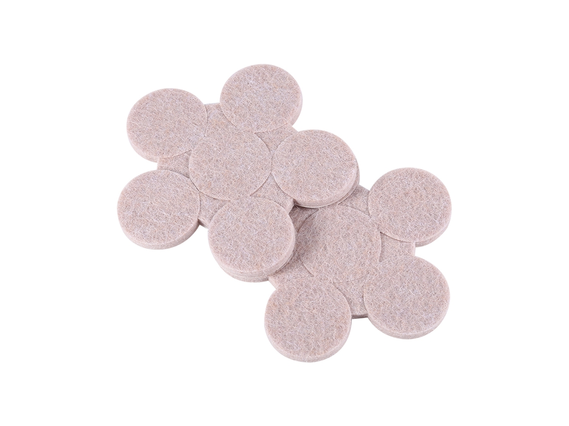 Protetores De Piso Para Pernas De Cadeira E Mesa (29mm Redondos, 12 Peças, Bege)