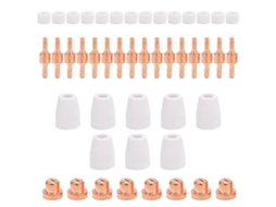 Kit De Eletrodos, Bicos E Copos Pt-31 Consumíveis De Cobre Vermelho Acessórios Para Máquina De Solda 46pcs