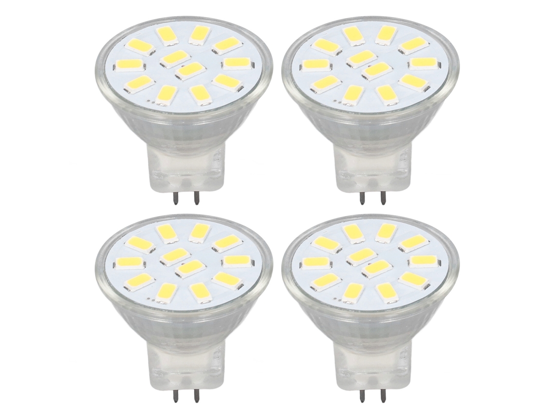 2026 4pcs/conjunto Bombilla Led Mr11 Con Base de Agujas 360° Disipación de Calor 3w 12 Leds Luz Fría