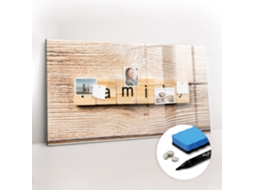 Quadro De Vidro Magnético Inscrição "família" Para O Quarto Das Crianças Espelharte (120x60 Cm)