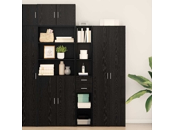 Vidaxl Estante Com Gaveta Carvalho Preto 30 X 42,4 X 185,2 Cm