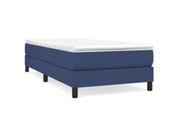 Cama com Molas/colchão 90x200 Cm Tecido Azul MAISON EXCLUSIVE