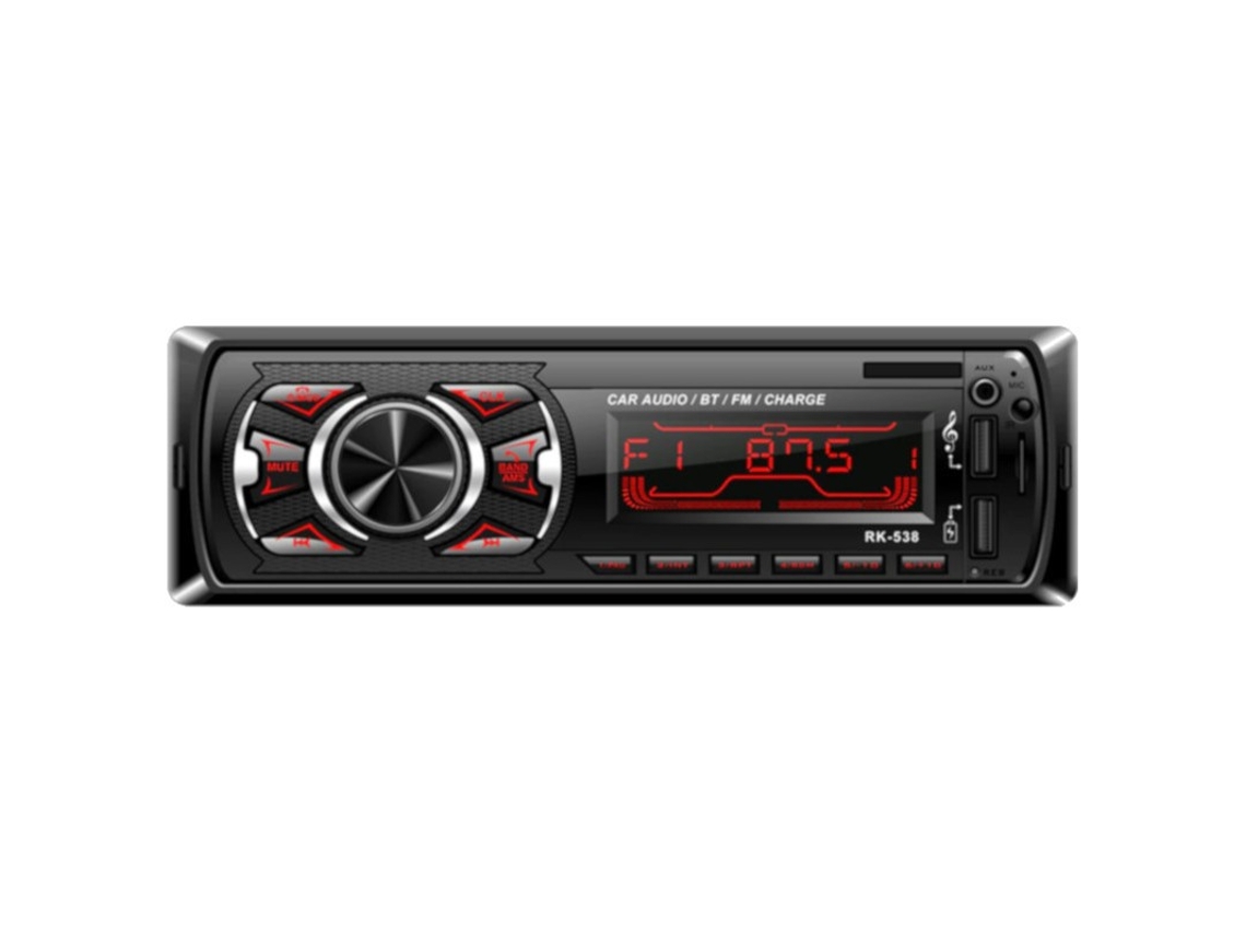 Auto Rádio Rk-538 Bluetooth Usb Sd Aux Mp3 7 Cores 