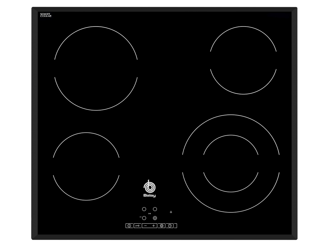 Placa de Vitrocerâmica BALAY 3EB721LR (Elétrica - 59.2 cm - Preto)