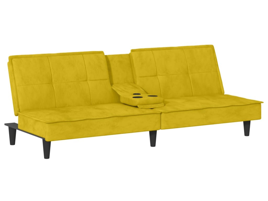 Sofa Bed, Sofa Beds Vidaxl Amarelo Veludo (n/a)