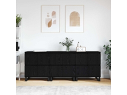 Vidaxl Buffet 3 Pcs Carvalho Preto 60 X 35 X 70 Cm