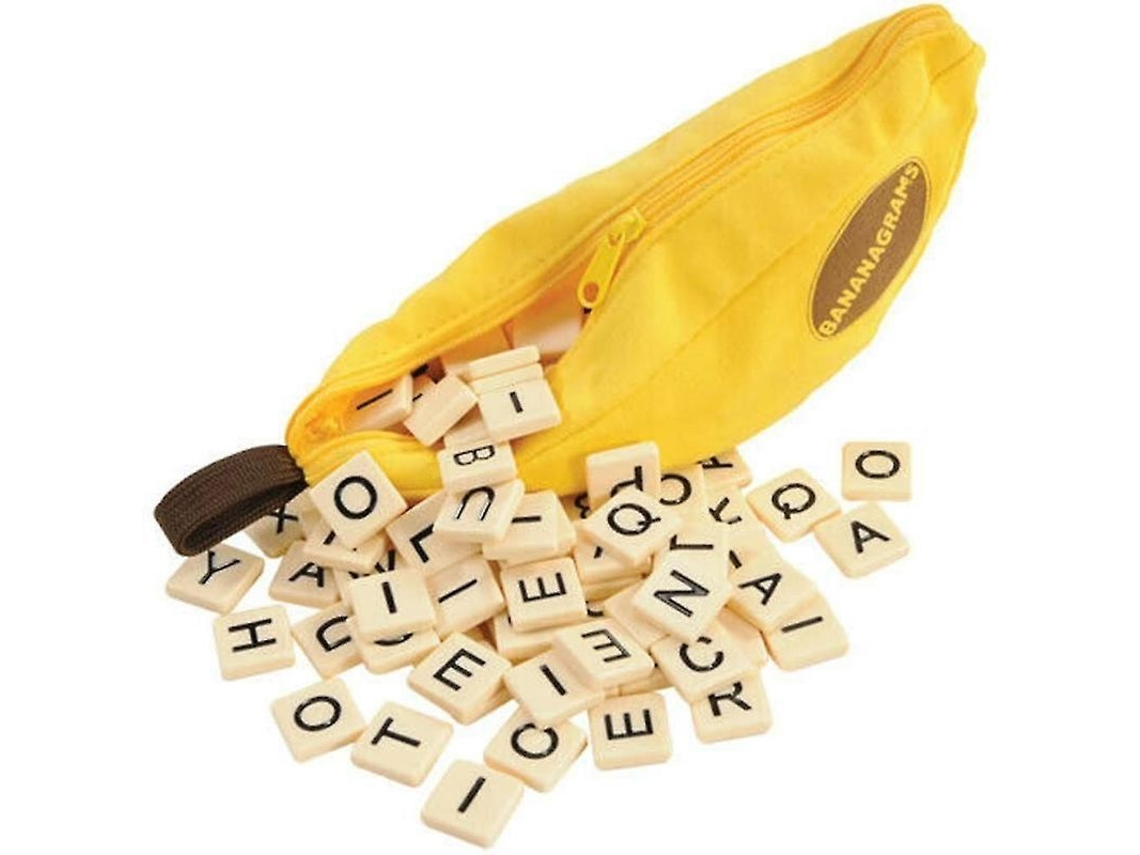 2026 jogo de Palavras Bananagrams para Crianças com 144 Letras em Saco de Banana Brinquedo Educativo Interativo Portátil