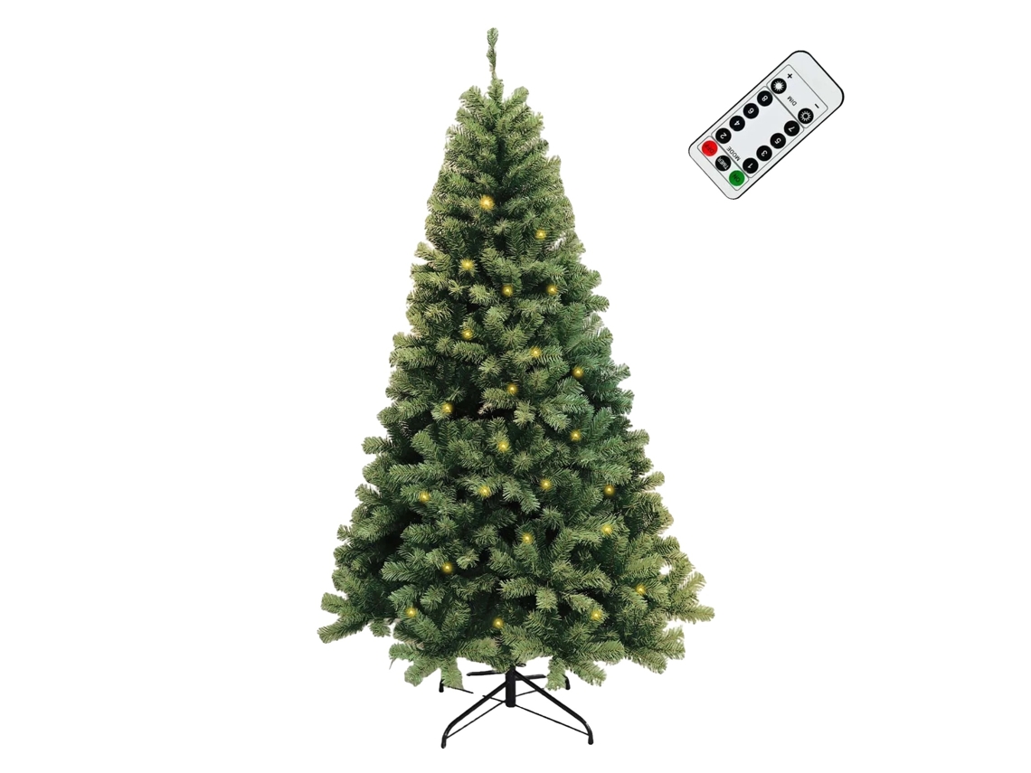 Árvore De Natal, Pré-iluminada Com 250 Luzes Led, 2,1 M De Aparência Natural, Verde-a, 210cm