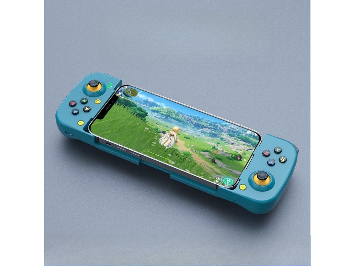 Controle Sem Fio Bluetooth YUNZII D3 para Celulares Controle Extensível V3 Serene Blue