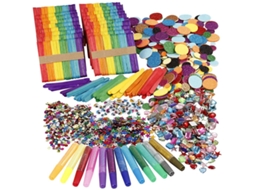 Kit De Artesanato Da Creativ Company Com Glitter E Palitos De Sorvete Para Crianças.