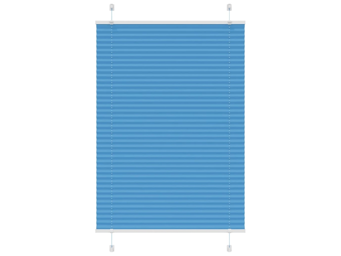 Vidaxl Azul Plissada Cega 90x150 Cm Largura Tecido 89,4 Cm Poliéster