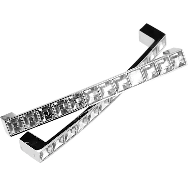Puxadores Quadrados De Cristal Para Portas E Móveis, Estilo Europeu, Adequados Para Gavetas, Armários E Guarda-roupas (pacote Com 2, Prateados)