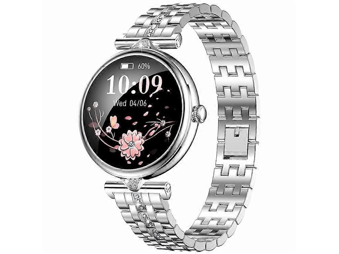 Relógio inteligente AK73 para mulheres, smartwatch esportivo à prova d'água com pulseira de aço Ly Ebike