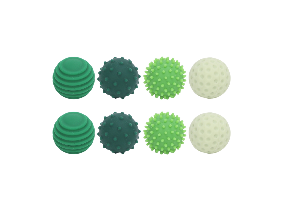 Bolas sensoriais de silicone texturizadas ATS 8 para alívio do estresse em viagens, trabalho e casa (verde)