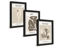 Composição De Quadros Figuras De Plantas Por Matisse Espelharte (3 Peças 20x30 Cm)