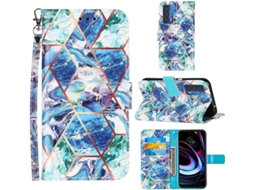 Correia Mármore Pintado Slots para Motorola Moto Edge 2021 HONGWE. com Porta-Cartões