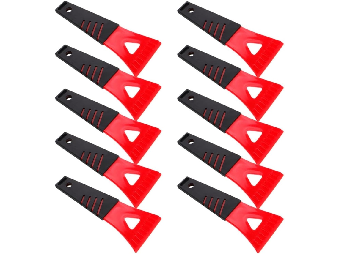 Mini raspador de gel de PVC leve de 17,5 cm para carro, pacote com 10 unidades para para-brisa.