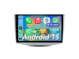 Rádio Automóvel Volkswagen Passat B6/B7, Android, 6GB+128GB, Carplay, Sem Fio