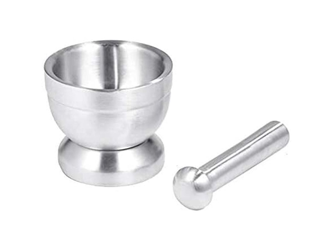 Kit De Molienda De Acero Inoxidable Para Ajo, Especias Y Hierbas Con Mortero Y Pistillo - Herramienta De Cocina