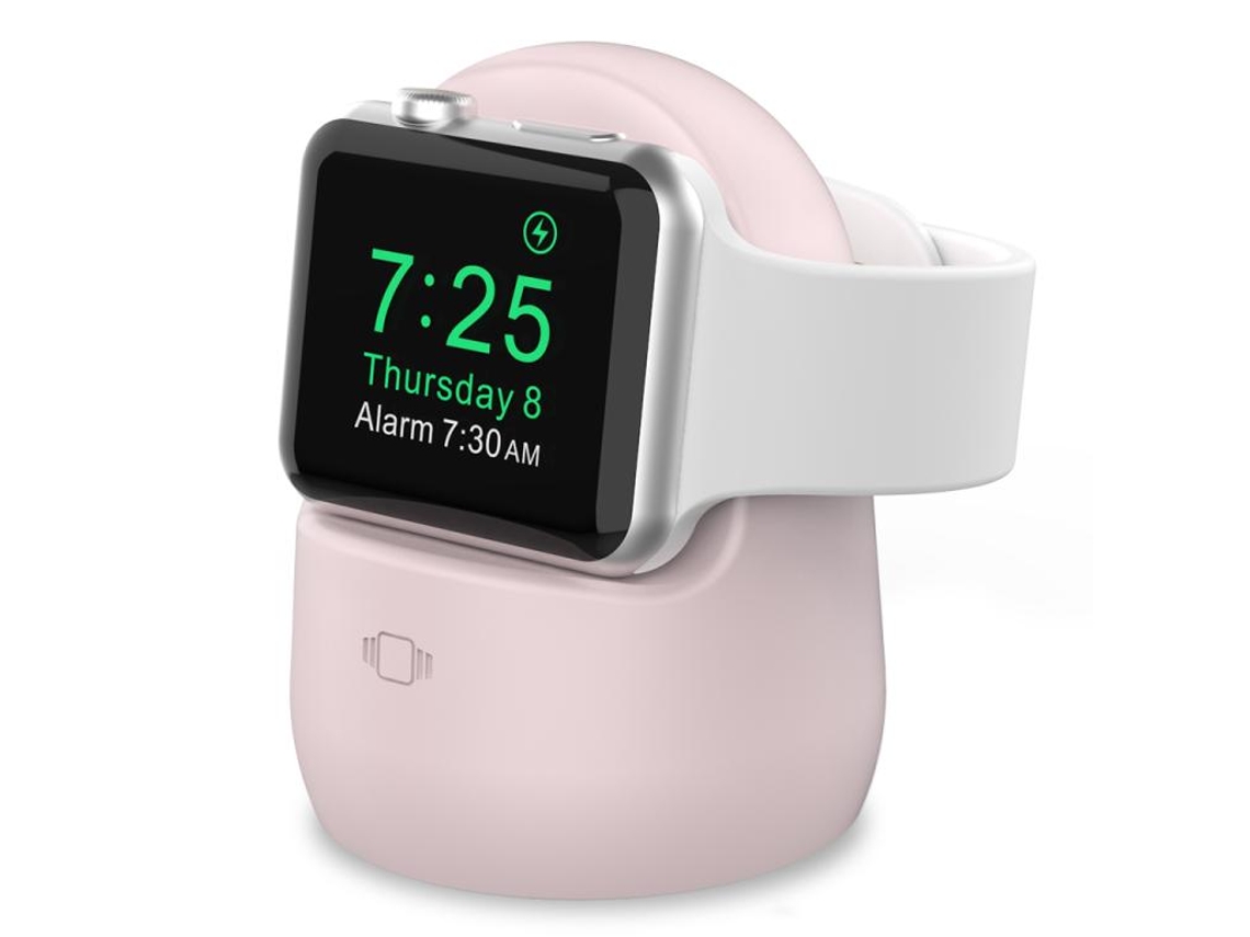 Suporte de Carregamento Halinuia para Apple Watch em Silicone Antiderrapante com Gestao de Cabos