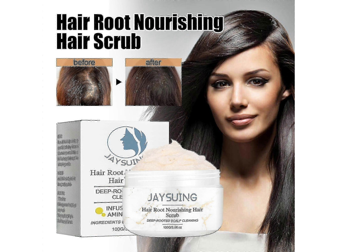 Jaysuing Hair Root Nourishing Scrub Deeply Cleanses The Scalp, Moisturizes The Hair Roots, Smoothes The Hair, And Protects Thick Hair. |