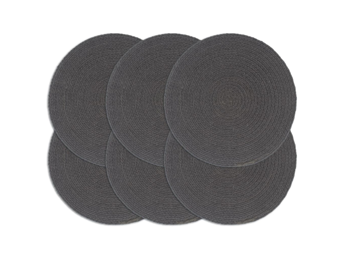 Placemat, Placemats Vidaxl Cinzeto Algodão (n/a)