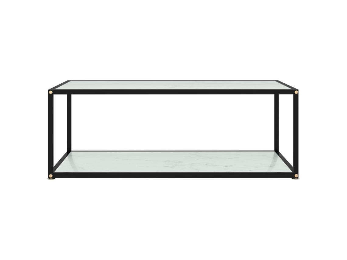 Mesa de Centro 100x50x35 Cm Vidro Temperado Branco MAISON EXCLUSIVE