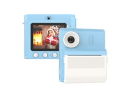 Câmera Instantânea Para Crianças 1080p Com Impressora Lente Dupla Tela Ips 2.8" Bateria Integrada Cartão Tf De 32gb