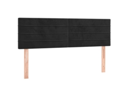 Conjunto 1 Cabeceira Vidaxl Preto Veludo (144 X 5 X 88 Cm)