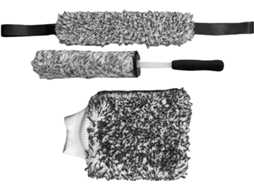 Escova Para Limpeza De Rodas, 3 Luvas De Lavagem Portáteis De Microfibra