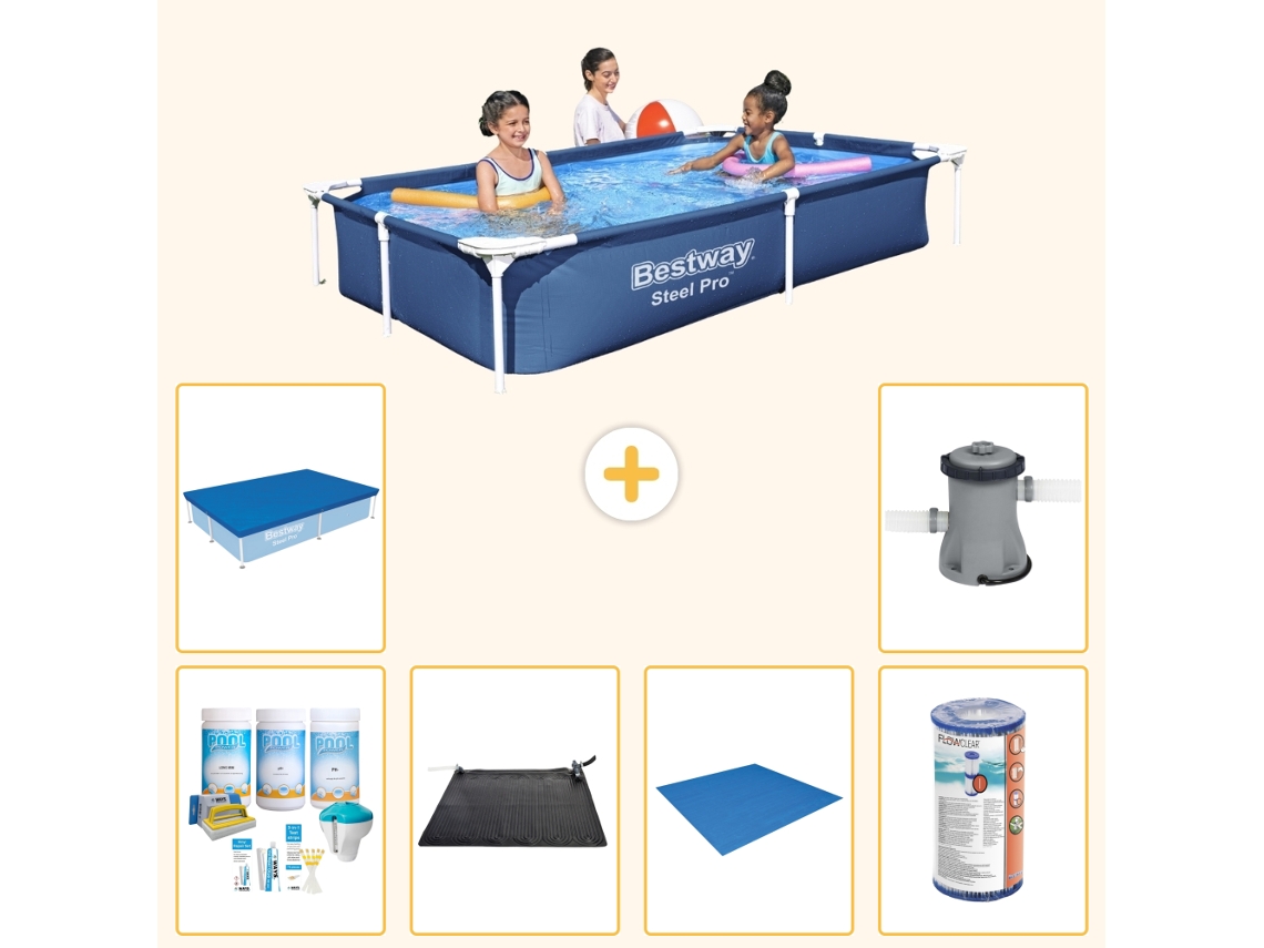 Bestway Piscina Bestway Steel Pro Retangular - 221x150x43 Cm - 7-peças S22211