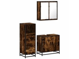 Bathroom Furniture Set, Bathroom Furniture Sets Vidaxl Marrom Madeira Processada (n/a)
