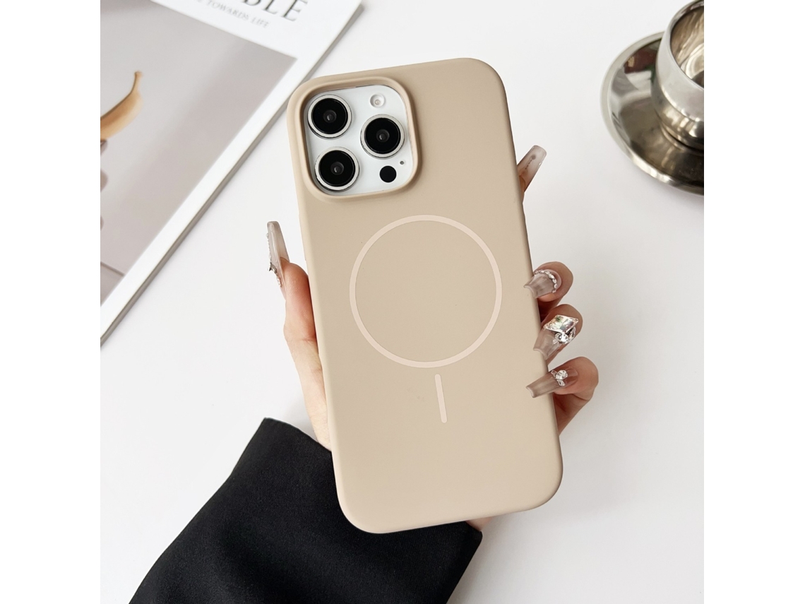 Capa Para Iphone 17 Air Cáqui, Líquida, Magnética, Totalmente Em Silicone.