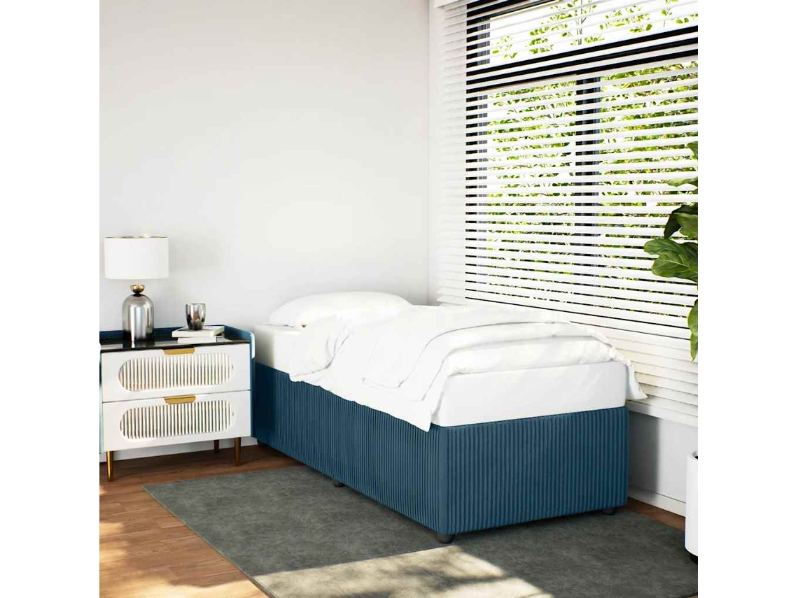 Vidaxl Estrutura De Cama 80x200 Cm Veludo Azul