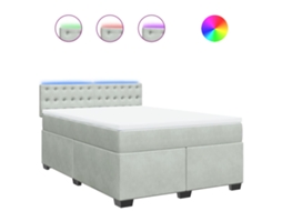 Box Spring Bed, Box Spring Beds Vidaxl Cinzeto Veludo (140 X 190 Cm)