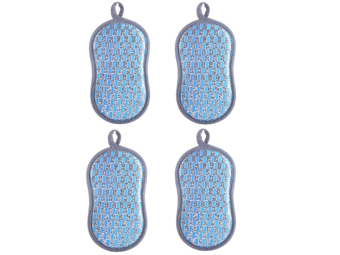 Esponja de Limpeza Dupla Face MDUG (azul, 4 Unidades)