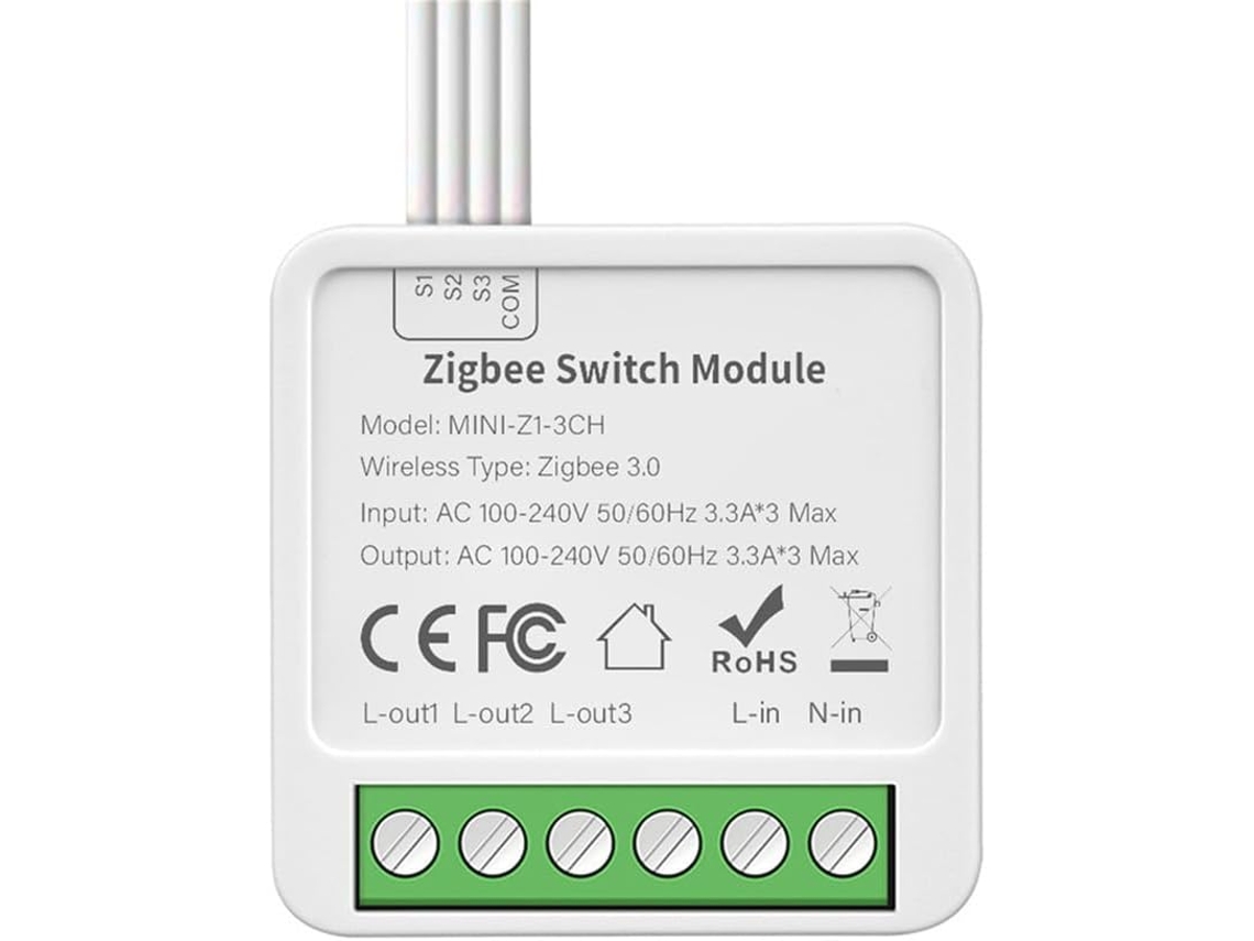 Interruptor Liga Desliga Zigbee De 3 Vias Com Grafite, Mini Interruptor De Caixa Embutido