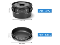 Conjunto De Panelas De Camping Para 2 Pessoas